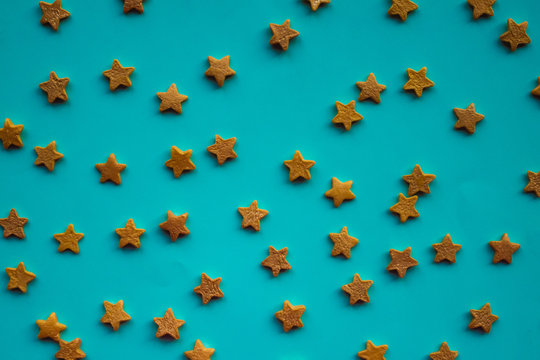 Blue Background With Stars.