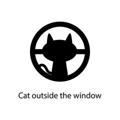 cat outside the window icon. Element of minimalistic icon for mobile concept and web apps. Signs and symbols collection icon for websites, web design, mobile app © rashadaliyev