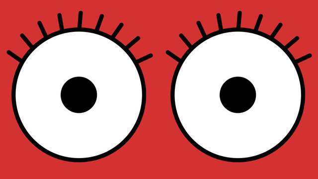 Close up of large eyes graphic