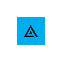 letter q in a triangle logo vector