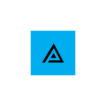 letter p in a triangle logo vector