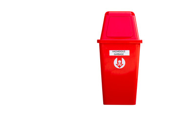 Hazardous garbage isolated
