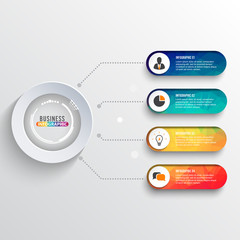 Timeline infographics design vector and marketing icons can be used for workflow layout, diagram, annual report, web design. Business concept with 4 options, steps or processes.