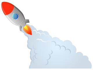 Rocket launching vector image