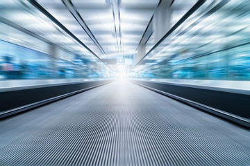 escalator motion blur