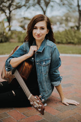 Cute Attractive Female Musician Friends Smiling and Modeling