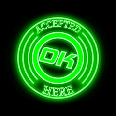 OKCash (OK) accepted here sign