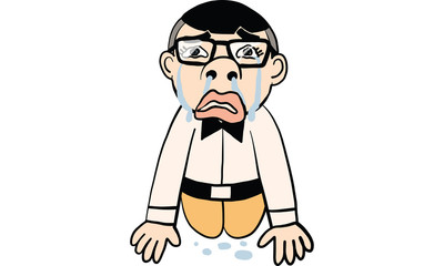 man action cartoon, vector