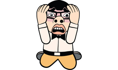 man action cartoon, vector