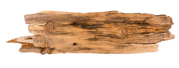 Obraz premium Old planks isolated on white. Empty template.