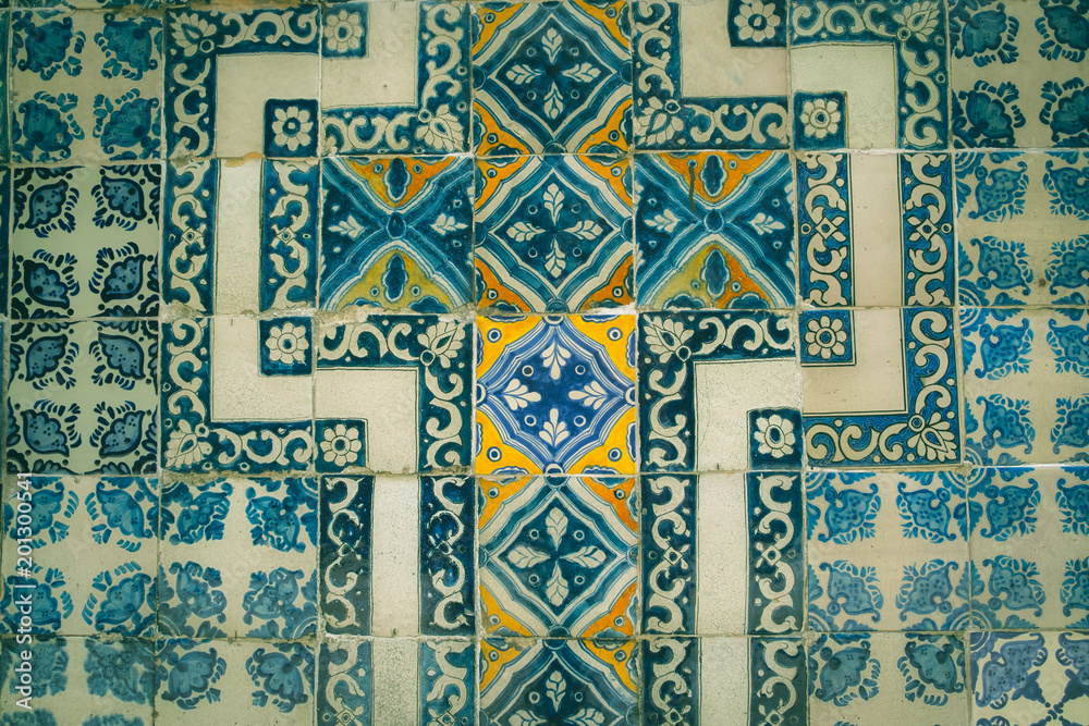 Wall mural tiles at ciudad de mexico