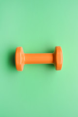 close up of dumbbell for background