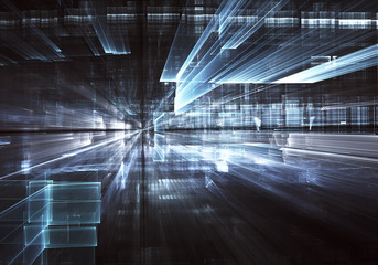 Fractal art - computer image, technological background