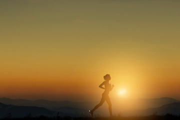 Fitness sport woman ready to start running.