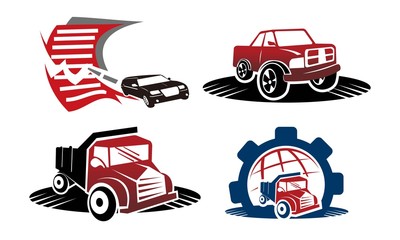 Truck Pickup Logo Template Set