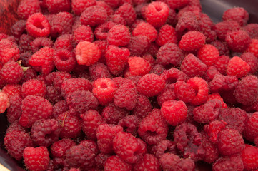 Tasty rose raspberry fresh food