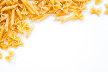 Fototapeta premium Raw pasta backgroung