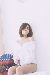 Naklejka premium Beautiful sexy asian woman