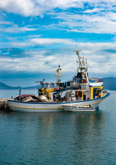 Fishing boat at the dock. Greece.
