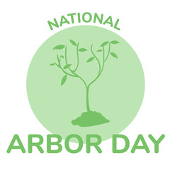 Arbor day icon flat vector illustration