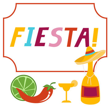 Fiesta banner lettering design