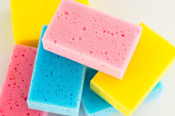 colorful cleaning sponges