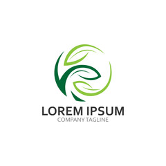 Obraz premium ecology circle nature logotype modern icon illustration