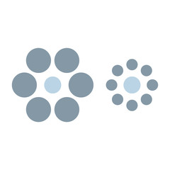 Graphic fiction and visual paradox. Hypnotic optical illusion. Different magical shapes to deceive brain.