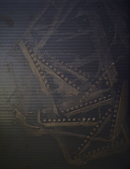 Obraz premium Abstract background of gesso overpaint on a corrugated surface.