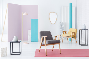 Modern furniture and accessories composition