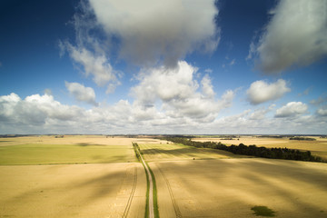 Shades clouds on land, Latvia.