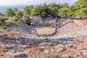 Fototapeta na wymiar Ruins of Ancient Greek City of Priene