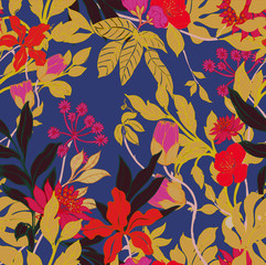 Abstract elegance pattern with floral background.