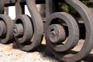 Detail of a heavy and metal gate
