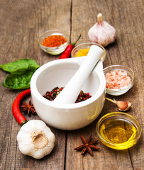 Different kind of spices