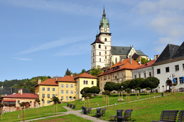 Fototapeta na wymiar Historic square in the mining town of Kremnica