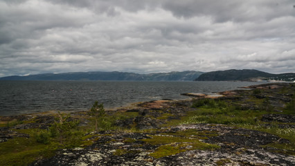 Fototapeta na wymiar Panoramic view to Altafjorden at finnmark, Norway
