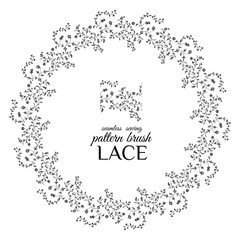 frame lace ornament set, pattern brush.