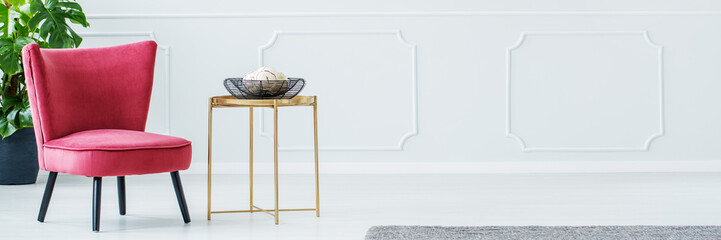 Simple interior with chair