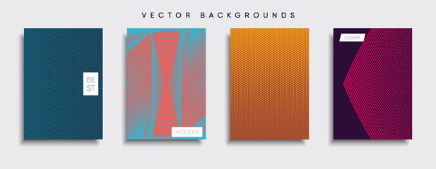 Vector cover designs. Future Poster template. Smartphone modern background set.