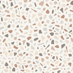 Terrazzo style. Trendy seamless abstract pattern. Stone floor texture. Paving. Vector background.