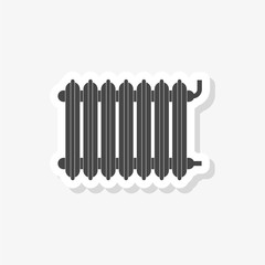 Central Heating Radiator sticker, Heating radiator icon, simple vector icon