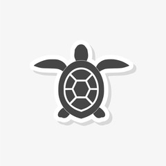 Turtle sticker Flat Graphic Design, simple vector icon