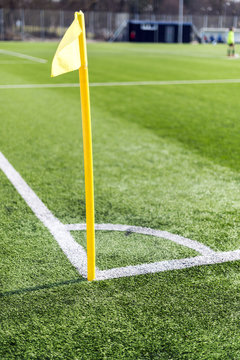 The Football Field Is A Yellow Flag