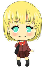 女子生徒(ブロンドヘア)