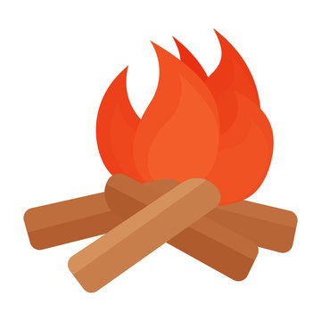 recommend clip art: Fire for camping, travelling and hiking. Forest leasure and tourism. Nature outdoor activity. Campfire, flame