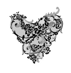 lace flowers decoration element