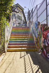 Multi-Colored Stairs in Valparaiso