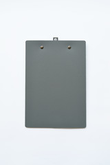 close up of clipboard isolated on white background