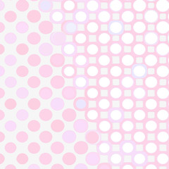 Colorful pastel pink pop art halftone circles background with retro dots